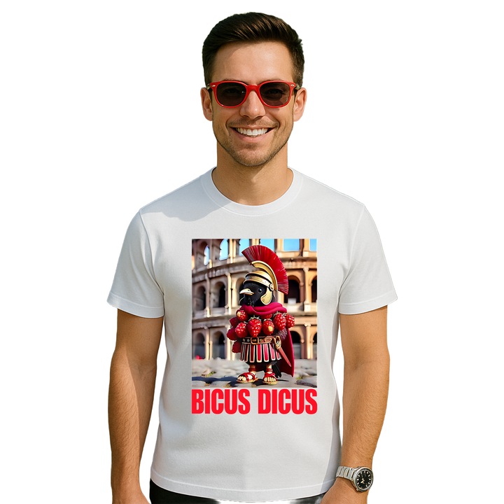 Tricou barbat Tralelero Tralala cu imprimeu Bananucca Funny Italian Brainrot Animals Meme T Shirt, Cri-Flo, din bumbac 100%, Alb, Marime 2XL