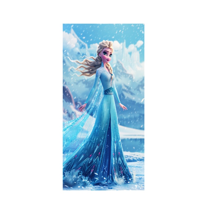 Плажна кърпа, TREXORA, дизайн, вдъхновен от океана, 80x160 см, полиестер, син