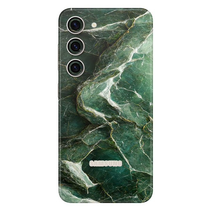 Folie de protectie pentru Samsung Galaxy S23 FE, Colectia Signature, Skin Spate cu laterale unite, Mystic Emerald