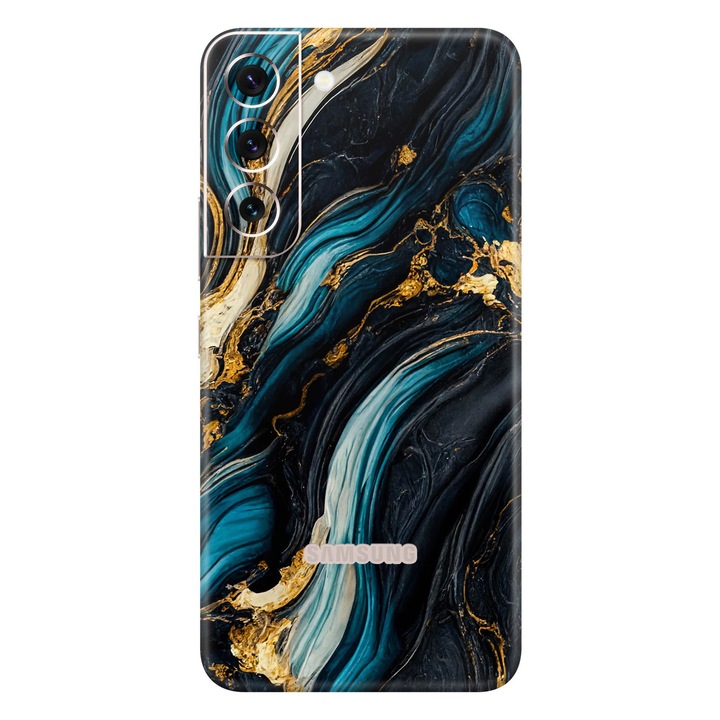 Folie de protectie pentru Samsung Galaxy S22 Plus, Colectia Signature, Skin Spate cu laterale unite, Mystic Ocean