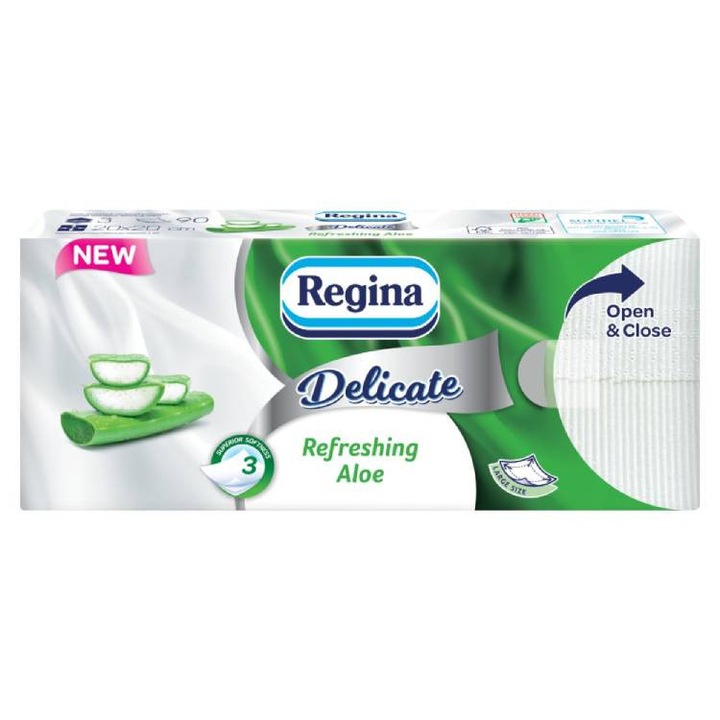 Regina Delicate Șervețele de Hârtie 3 Straturi Aloe 90 Buc
