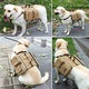 Rucsac pentru caini, 27x19x5.5cm, khaki, 2 compartimente principale, 2 buzunare frontale