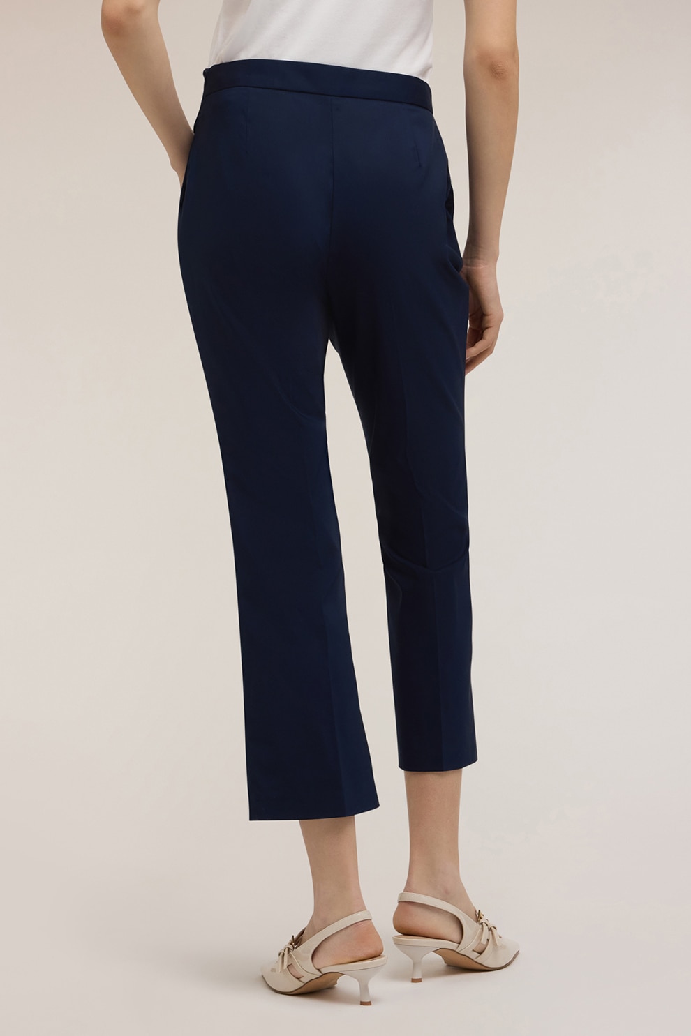 Pantaloni capri cu talie inalta, Albastru ultramarin, 38