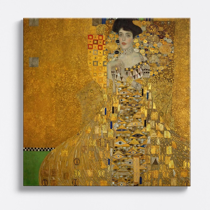 Tablou Canvas Picturi Celebre WOWCanvas, Portretul Adelei Bloch-Bauer, Klimt, 40 cm x 40 cm