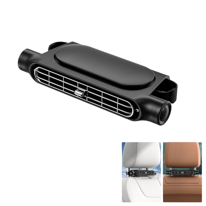Autósülés-ventilátor, gyors hűtés és maximális kényelem az autóban, 3 pozíciós beállítás, 3000 mAh akkumulátor, USB töltés, csendes kialakítás