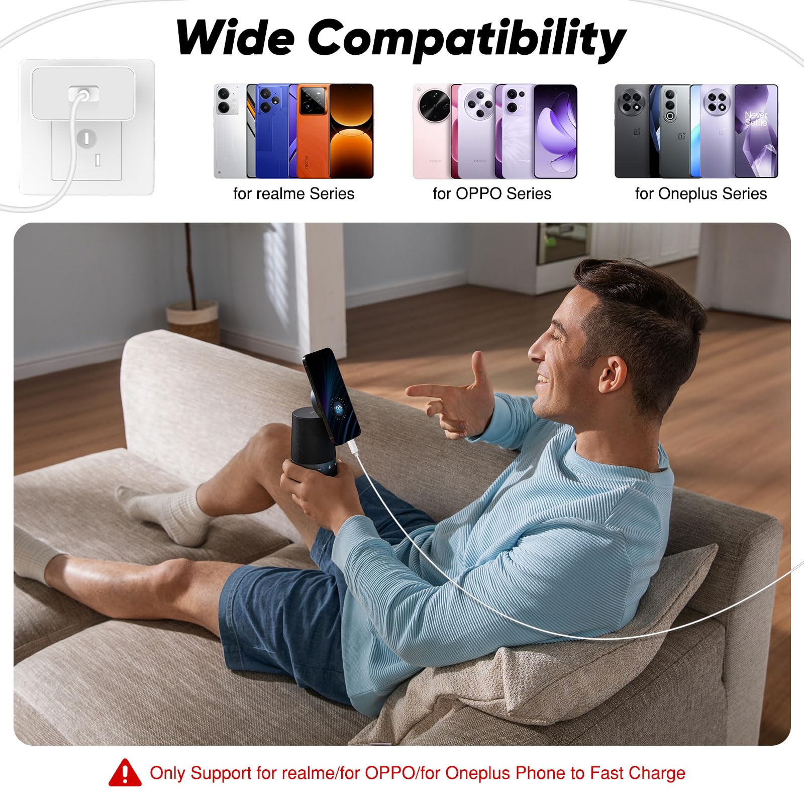 Cavo USB Type-C ACAGET 2 Metri 120W 10A - Ricarica SUPER VOOC Per Realme, OPPO, OnePlus, Trasferimento Dati 480Mbps, Nero - 2