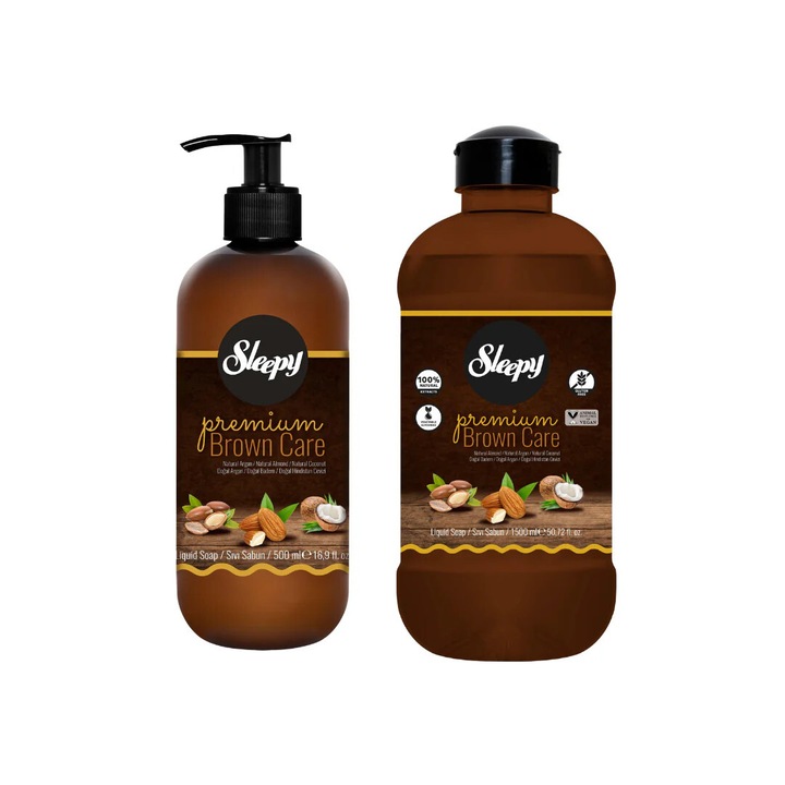 Течен сапун Sleepy Premium Brown Care 2 л