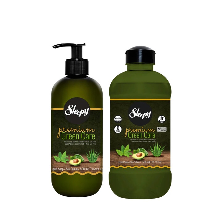 Течен сапун Sleepy Premium Green Care 2 л