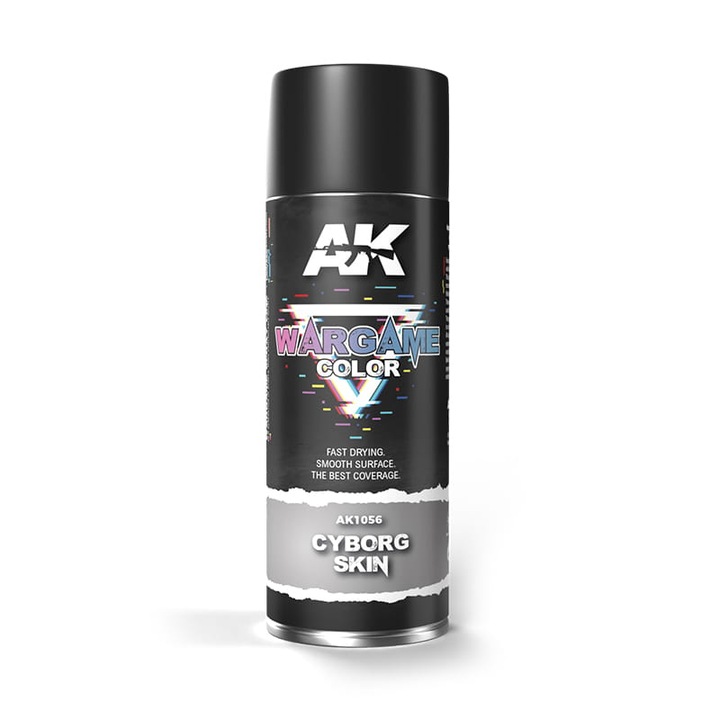 AK1056 Cyborg Skin Ezüst Spray festék, AK Interactive, 400ml