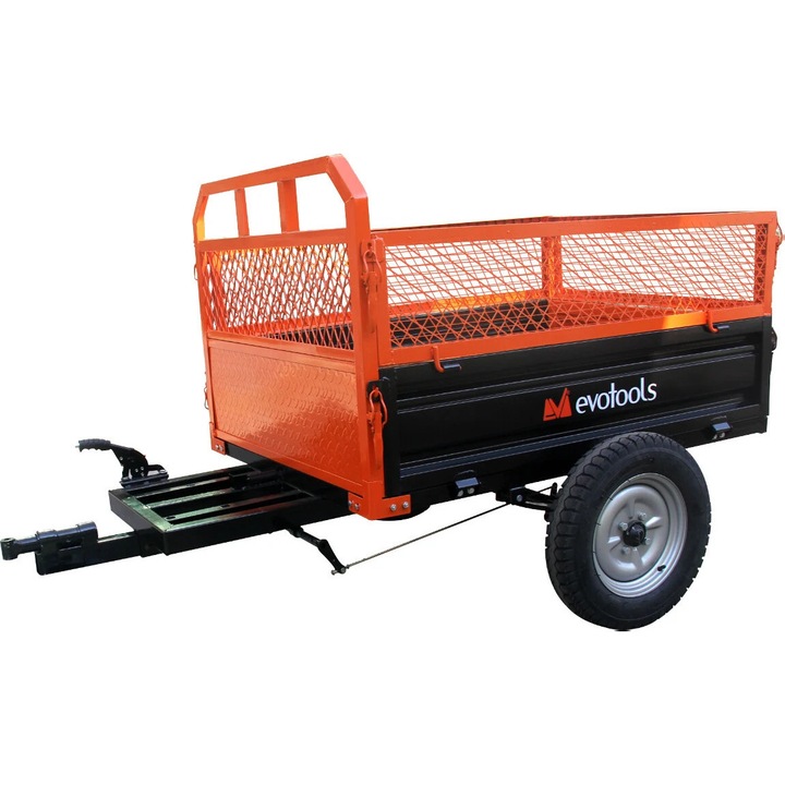 Remorca Evotools TTS500 - Compatibila Minitractor cu Grilaj Plasa Minitractor cu Grilaj Plasa