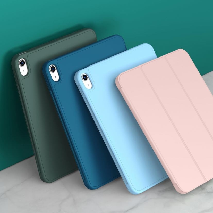 Husa tip Carte cu Suport Pix pentru Apple iPad Mini 6/7, Protectie completa, Pliabila, Roz