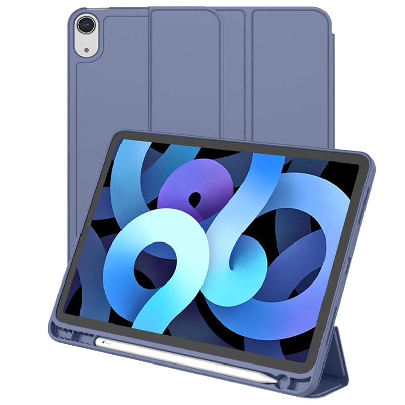 Husa tip Carte cu Suport Pix pentru Apple iPad Air 10.9" si iPad Air 11", Protectie completa, Pliabila, Albastru