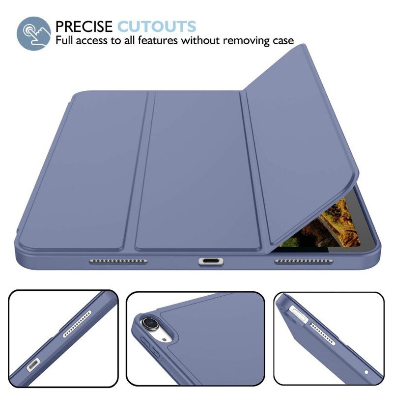 Husa tip Carte cu Suport Pix pentru Apple iPad Air 10.9" si iPad Air 11", Protectie completa, Pliabila, Albastru