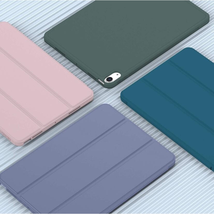 Husa tip Carte cu Suport Pix pentru Apple iPad Air 10.9" si iPad Air 11", Protectie completa, Pliabila, Albastru
