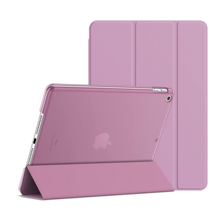 Husa protectie tip Flip pentru Apple iPad 10.2" 7/8/9 (2019/2020/2021), Model Carte, Roz