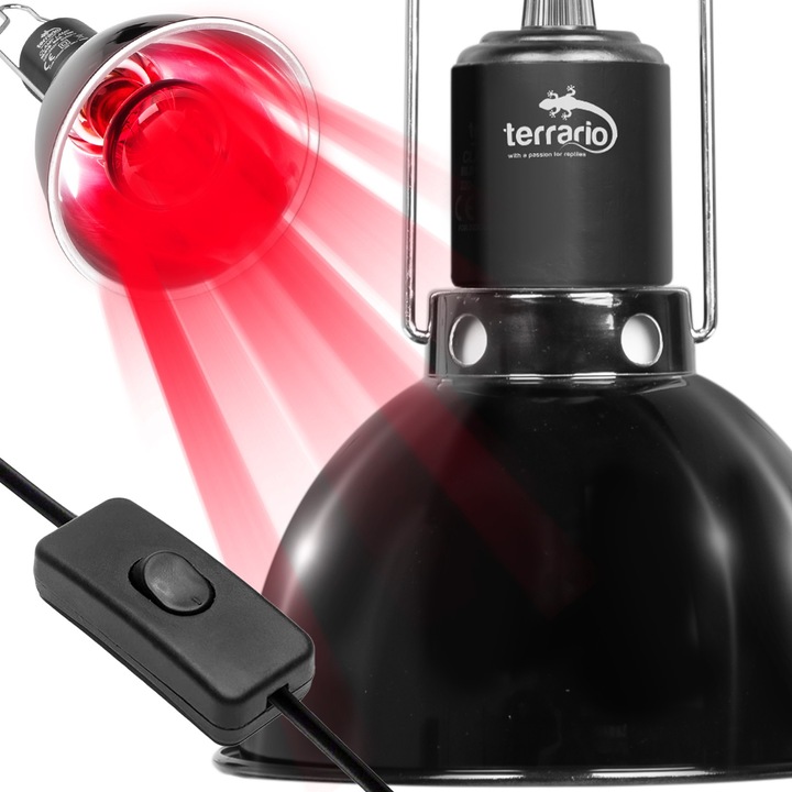 Lampă pentru bec termic, Terrario Biosphere Light, 75W, E27, suport montare, dimensiuni 14x17cm