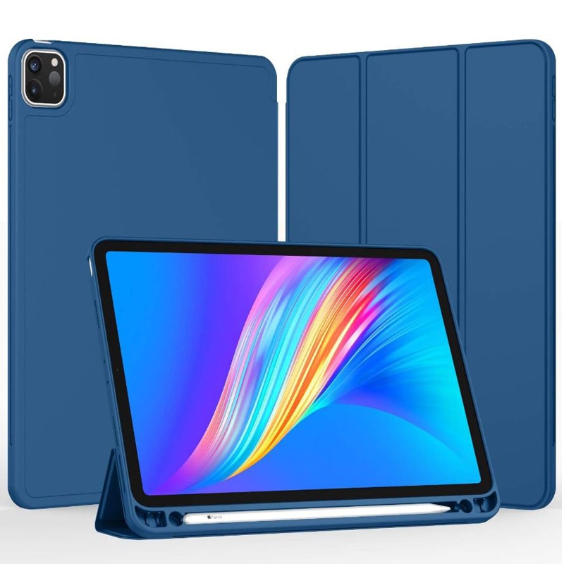 Husa tip Carte cu Suport Pix pentru Apple iPad Pro 11" (2024), Protectie completa, Pliabila, Bleumarin