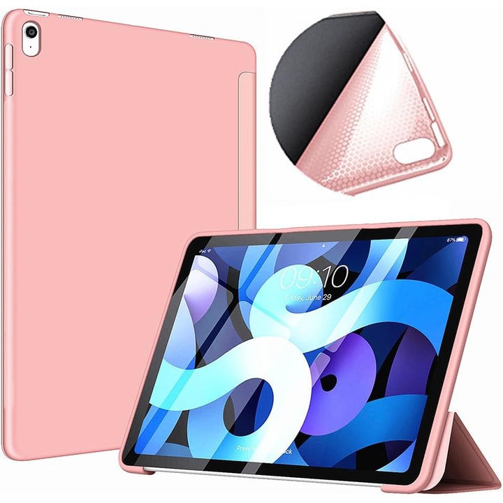 VAGHVEO védőtok, iPad 10-hez, TPU, rozéarany színű