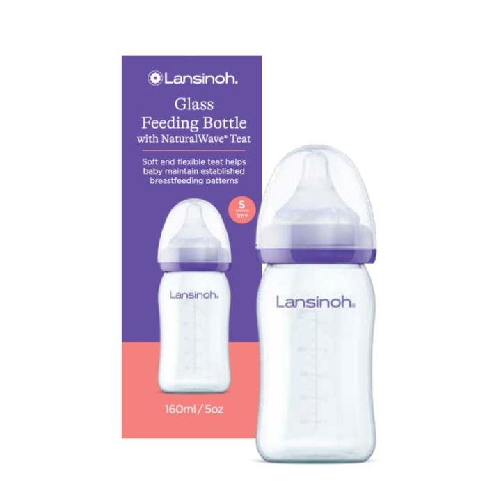 Biberon de sticla Lansinoh, 160 ml