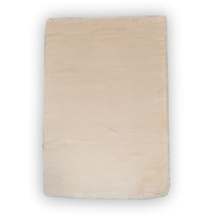 Covor, Seta Hali, BELLAROSSA CREAM, 60x100 cm, Bej, Destinat Pentru Camera De Zi, Dormitor, Hol, Bucatarie, Material Poliester, Design Clasic, Usor De Intretinut, 1.5 kg