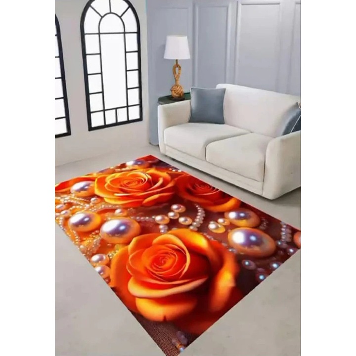 Covor Antiderapant Floral M33 50 X 80