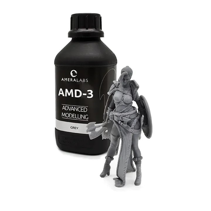 Смола за 3D принтиране Ameralabs AMD-3 LED, сива, 1000 мл