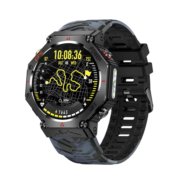 Ceas SmartWatch ISP LikeSmart™ Nexus FiT, 1.69", Apel Bluetooth, Oximetru SpO2, Notificari Apel si Retele Sociale, Monitorizare Ritm Cardiac si Tensiune Arteriala, Nexus Gold
