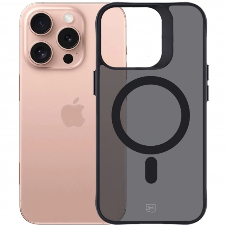 Калъф Techsuit за телефони, черен, силиконов, iPhone 16 Pro