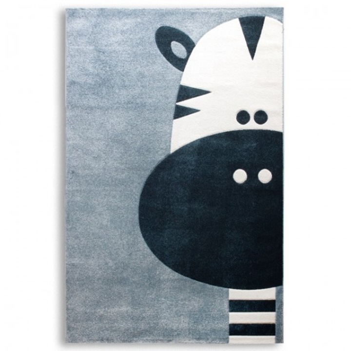 Covor, Seta Hali, AVANOS KIDS 8579A BLUE, 160x230 cm, Gri Pastel, Destinat Pentru Living, Dormitor, Hol, Bucatarie, Material Sintetic, Design Clasic, Calitate Superioara, Rezistent La Pete, Usor De Intretinut, 1.2 kg