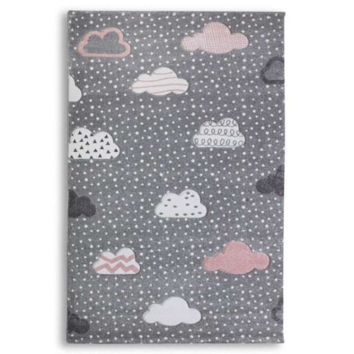 Covor, Seta Hali, AVANOS KIDS 8575A GREY, 80x150 cm, Gri Pastel, Destinat Pentru Living, Dormitor, Hol, Bucatarie, Material Sintetic, Design Clasic, Calitate Superioara, Rezistent La Pete, Usor De Intretinut, 1.2 kg