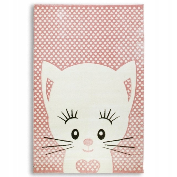 Covor, Seta Hali, AVANOS KIDS 8554A ROSE, 80x150 cm, Roz Pudrat, Destinat Pentru Camera De Zi, Dormitor, Hol, Bucatarie, Material Sintetic, Design Clasic, Calitate Superioara, Rezistenta La Pete, Usor De Intretinut, 1.2 kg