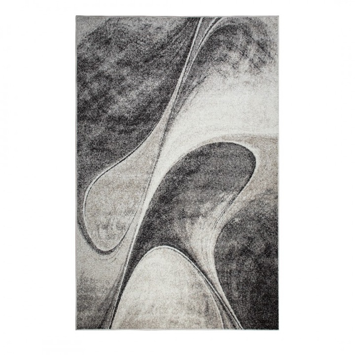 Covor, Seta Hali, PERLAGE 6019-244, 120x170 cm, Gri Bej/Gri Inchis, Destinat Pentru Living, Dormitor, Hol, Bucatarie, Material Polipropilen, Design Abstract, Calitate Superioara, Rezistent La Pete, Usor De Intretinut, 1.2 kg