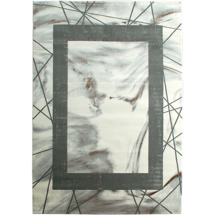 Covor, Seta Hali, RUSTIC 12479 J02, 80x150 cm, Bej Multicolor, Destinat Pentru Camera De Zi, Dormitor, Hol, Bucatarie, Material Polipropilena, Design Abstract, Calitate Inalta, Rezistenta La Pete, Usor De Intretinut, 1.2 kg