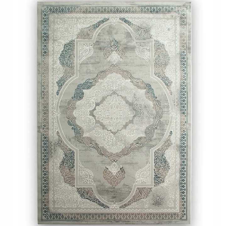 Covor, Seta Hali, RUSTIC 11748 U01, 80x150 cm, Gri Imbatranit, Destinat Pentru Living, Dormitor, Hol, Bucatarie, Material Polipropilena, Design Clasic, Calitate Inalta, Rezistenta La Pete, Usor De Intretinut, 1.2 kg