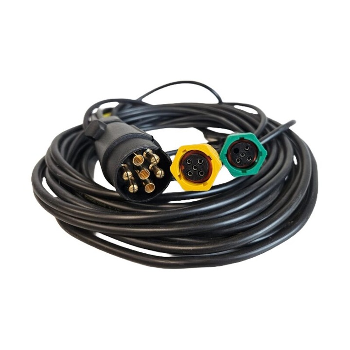 Instalatie electrica cablaj remorca 12V, cu fisa 7 pini si 2 mufe baioneta 5 pini, 2 x 5.5m cu 2 x 0.1m, IIIA-055-001 Fristom