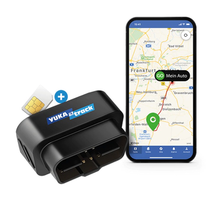 Tracker GPS auto YUKAtrack, AIO, OBD2, cu SIM