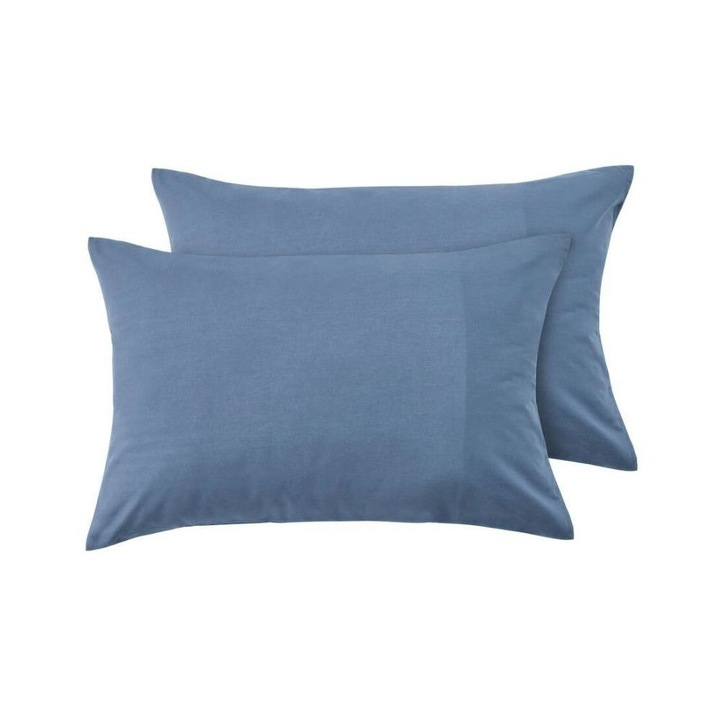 Set 2 Fete de perna Kotonia Home Hotel, 100% bumbac, Olandina color, dimensiunea 50x70 cm, bleu denim