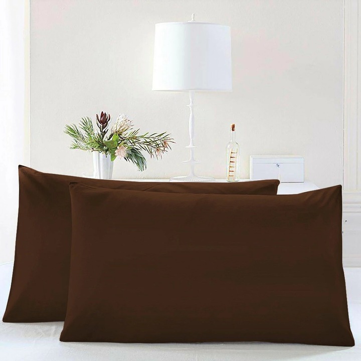 Set 2 Fete de perna Kotonia Home Hotel, 100% bumbac, Olandina color, dimensiunea 50x70 cm, maro