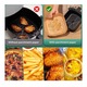 Set 50 hartii de copt pentru Air Fryer, Termorezistent, Maro 16 x 16 x 4.5 cm, patrat