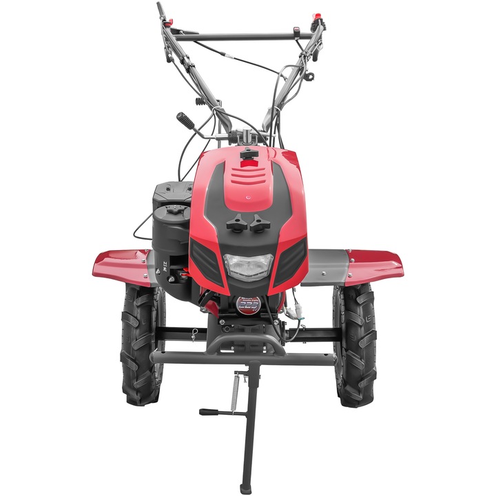 Motocultor Weima WM1100C-6, diferential, motor 7.5 CP, benzina, 6 viteze, latime lucru 110 cm, freze, roti cauciuc 4.00-10", reductor usor/greu, capota cu far LED, roti metal, cositoare tambur rotativ, 3l ulei