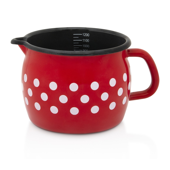 Oala cu cioc 1.3l Tufne Metalac email/12cm/1.3l