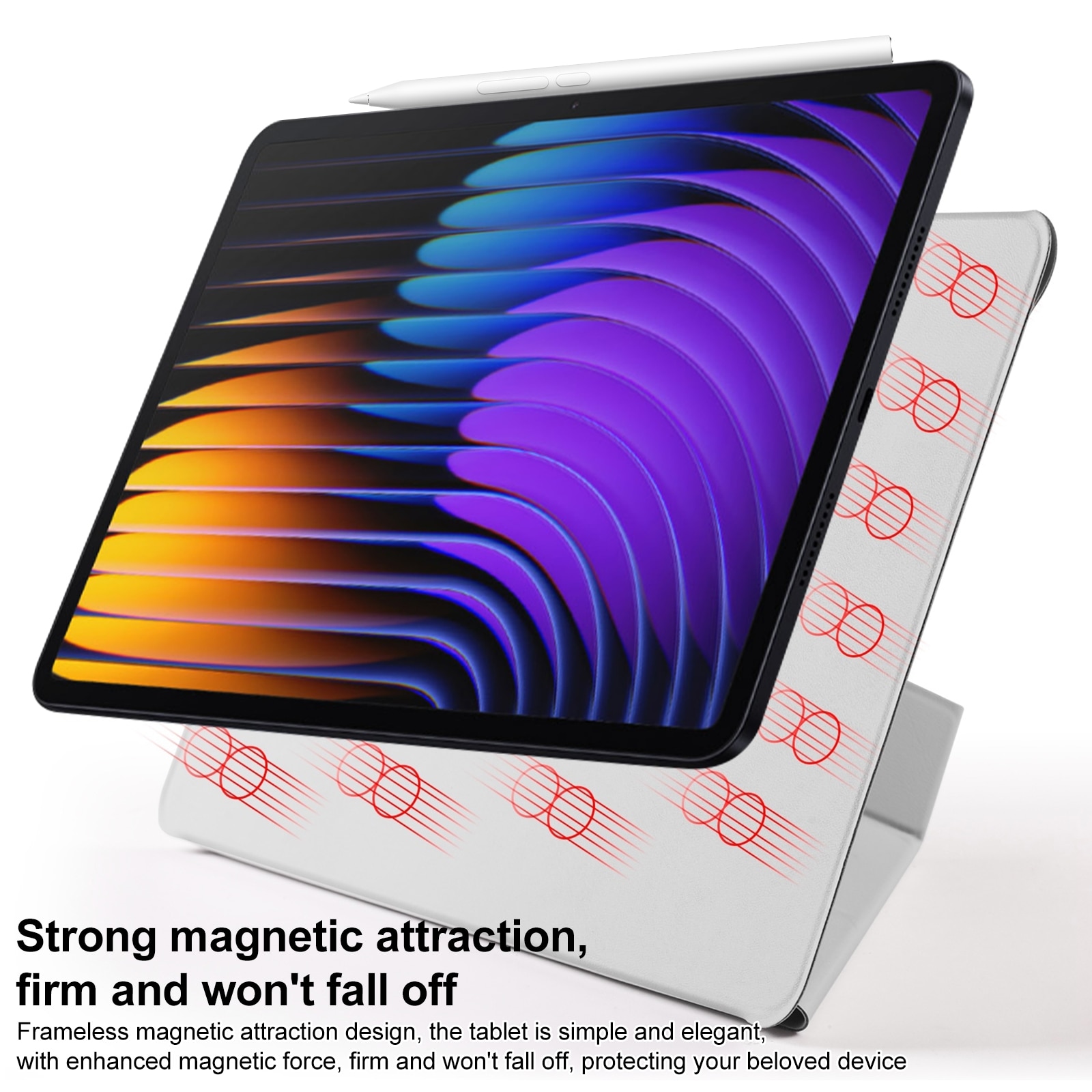 Husa tableta pentru Xiaomi Pad 7 / 7 Pro, piele + TPU, cu fixare magnetica, gri