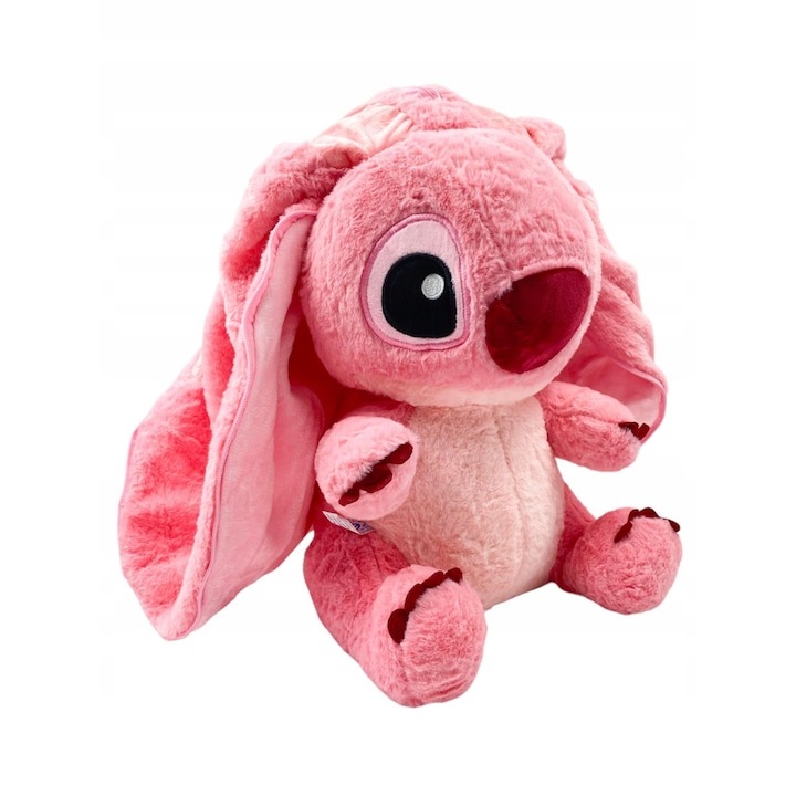 Jucarie de Plus Virtual Trend®, Stitch, Moale si Catifelat, dimensiune 30cm, Roz