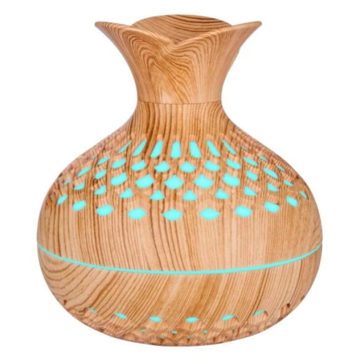 AOVO aroma diffúzor Halk Működésű Illóolaj Párologtató, Virágváza Formájú, világos barna