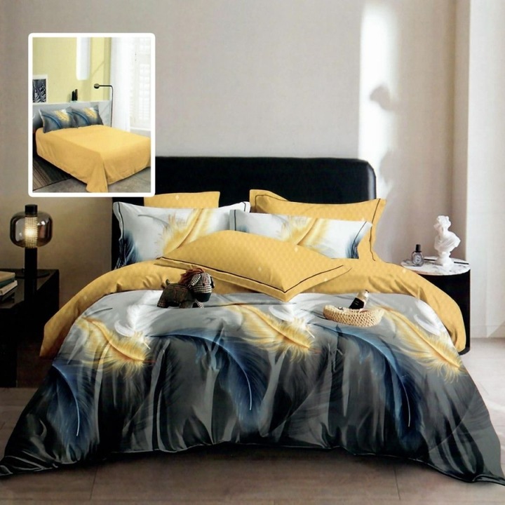 Kétszemélyes ágyneműhuzat finom tollból, 220 x 240 cm, 6 darab, Lenerii Deosebite