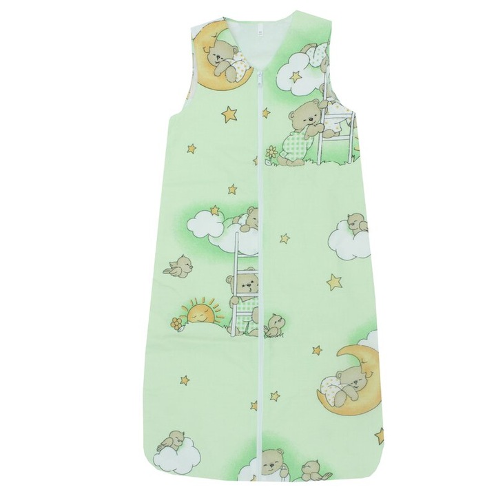 Sac de dormit vara, Prichindel, Ursuletul somnoros verde 85 CM