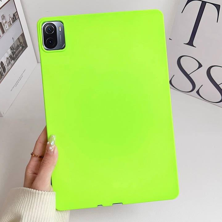 Husa tableta pentru Xiaomi Pad 5/5 Pro, din piele PU + TPU, cu suport, inchidere magnetica, verde pin