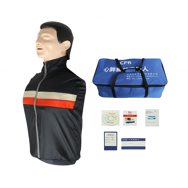 RKO újraélesztési szimulátorok, próbababa, elektronikus, táskával, CD-vel, használati utasítással