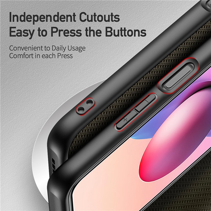 Husa de Protectie Premium pentru Xiaomi Mi 11, OPTIM SOLUTION, Modern Woven Textile Material, Rezistent la Amprente, AntiShock, Decupaje Precise, Slim Sheer Design, Top-Level OptimS Protection, Verde Kaki