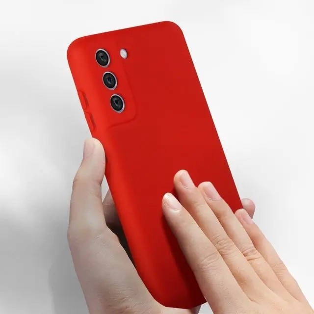 Husa protectie pentru Samsung S21 FE Liquid Silicone Rosu